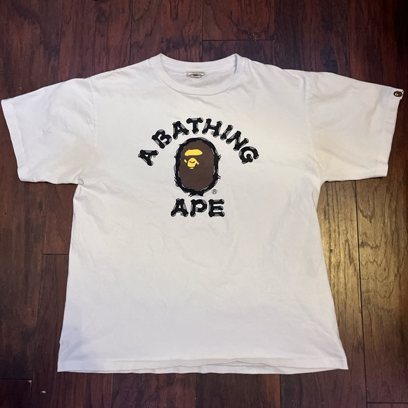 Bape Other - Bape White and Yellow Graphic Tee